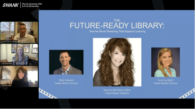 The future-ready library webinar about smarter movie streaming that supports learning, featuring Shannon McClintock Miller.